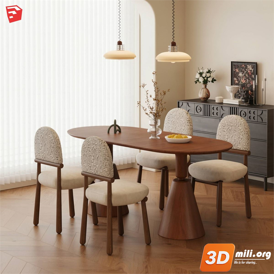 Dining Table Set Skp Files